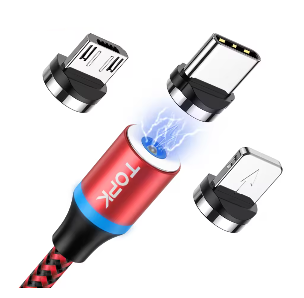 3-in-1 LED Magnetic Cable Micro USB Cable USB Type-C