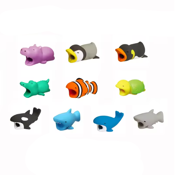 10-Piece Cute Animal Cable Charger Protector Bite