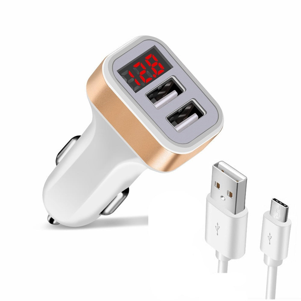 5V USB Car-Charger LED Screen