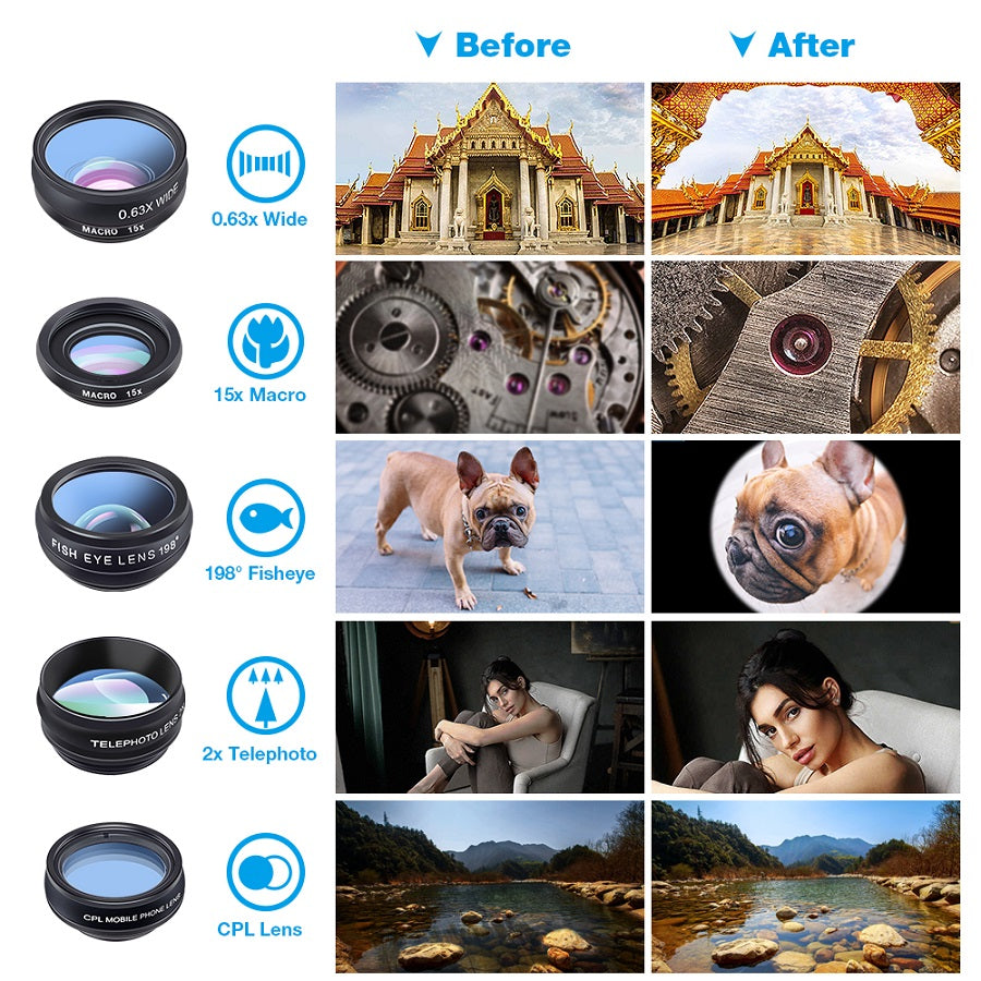 10-in-1 Phone Camera Lens Kit
