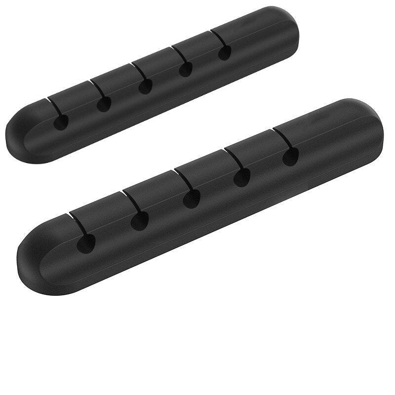 Cable Organiser Silicone USB Cable Winder Flexible Management Clips Holder