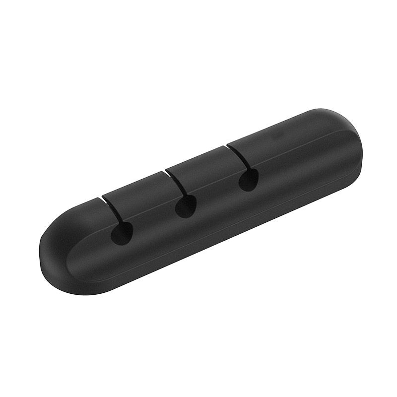 Cable Organiser Silicone USB Cable Winder Flexible Management Clips Holder