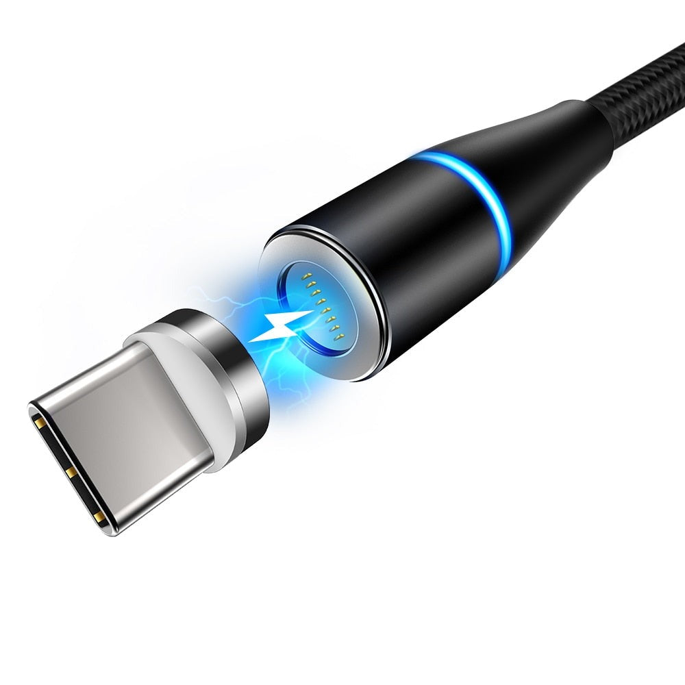 2m Fast 3A Magnetic Cable Quick Charge 3.0 Micro USB Charger Type-C