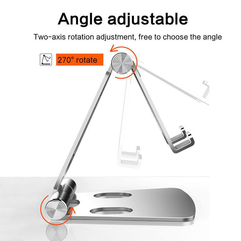 Universal Foldable Aluminum Mobile Phone Tablet Holder Stand
