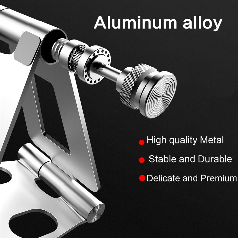 Universal Foldable Aluminum Mobile Phone Tablet Holder Stand