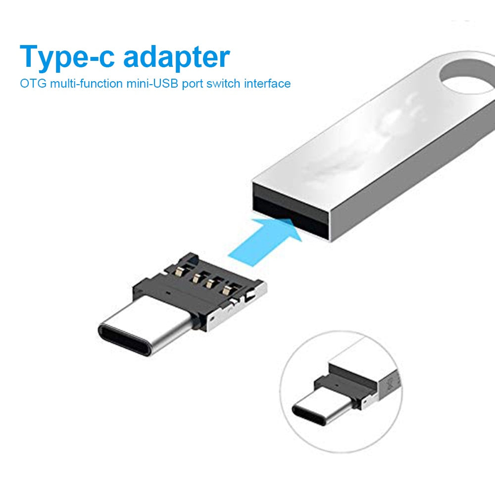 Mini Type C to USB OTG Connector Adapter for USB Flash Drive Phone