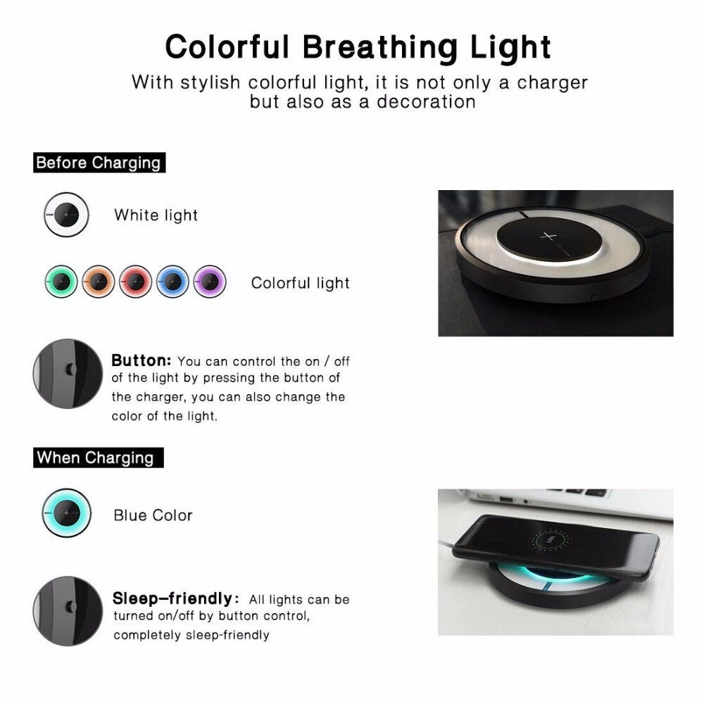 Nillkin 10W LED Qi Fast Wireless Charger Pad for iPhone 11 Xs Max for Samsung S10 Plus S9 for Huawei