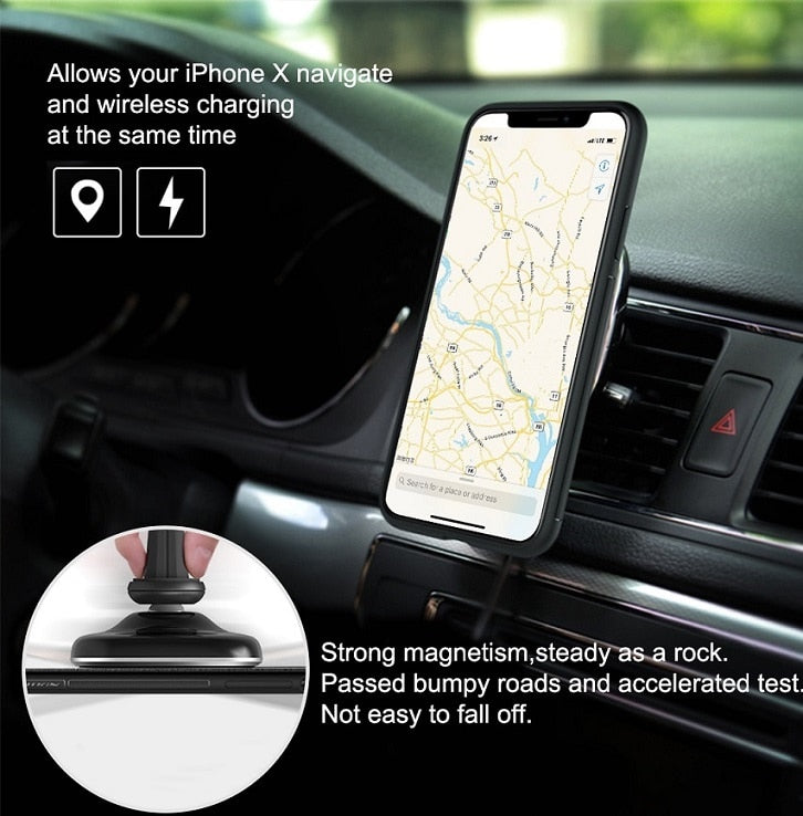 Nillkin Magnetic Car Wireless Charger Holder for iPhone 11 Xs Max Xr X for Galaxy S10 S9 Plus for