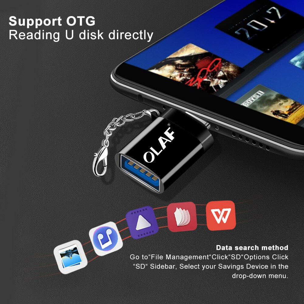 UBA to Type C OTG Cable Adapter USB C OTG Converter