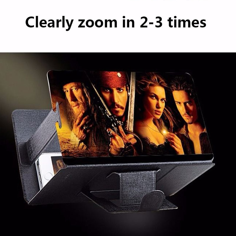 Phone Screen Magnifier Cellphone Projector Enlarged Amplifier Mobile Bracket Desktop Holder