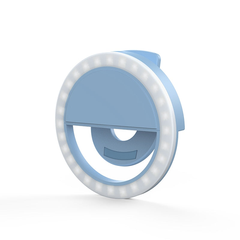 Portable Clip-On Selfie LED Ring Light Mobile Phone
