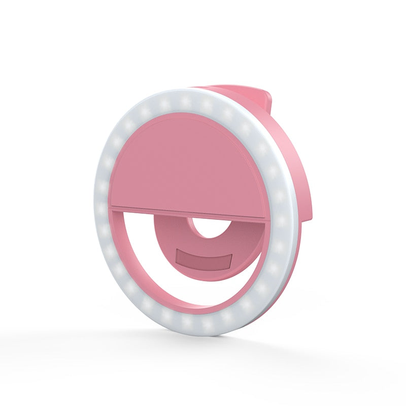 Portable Clip-On Selfie LED Ring Light Mobile Phone