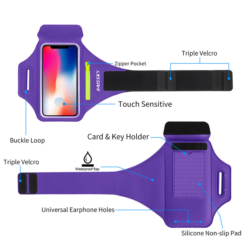 Running Sports Armband Zipper Bag Phone Case Holder