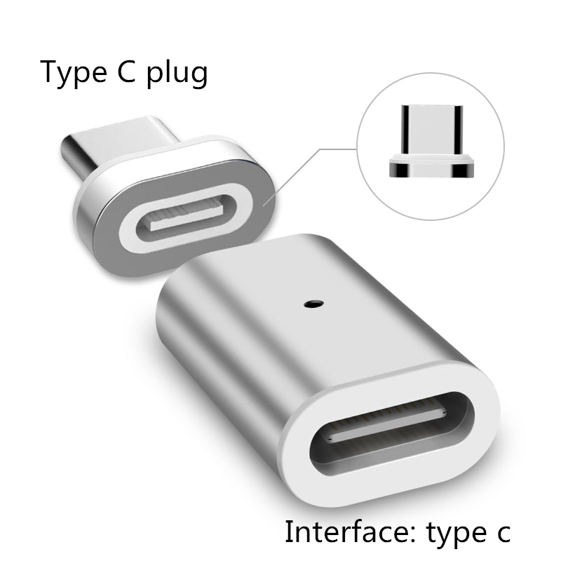SUNPHG Magnetic Adapter USB Type C to Micro USB Type-C Converter for iPhone Xiaomi Huawei Samsung