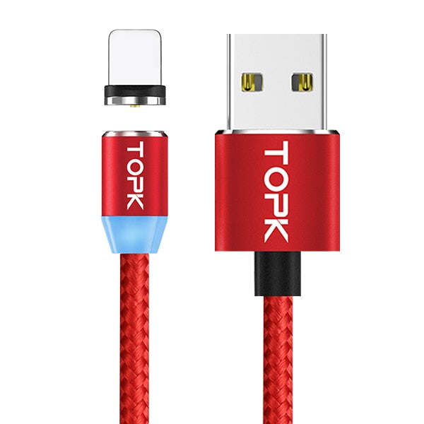 Nylon Braided LED USB Magnetic Cable Micro Type-C