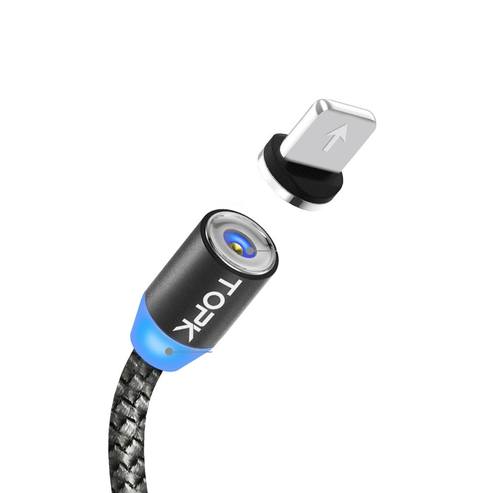 R-Line1 LED Magnetic Cable For iPhone X 8 7 6 Plus Micro USB Cable & USB Type-C Cable Magnet