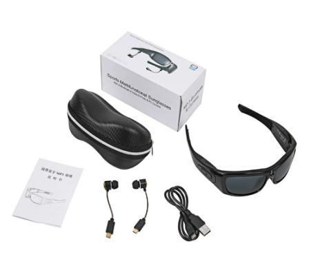 HD 1080p Mini Camcorder Glasses Camera With Bluetooth Headset