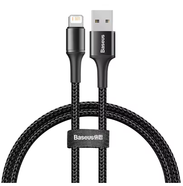 Fast-Charging LED USB-A Lightning Charger Cable