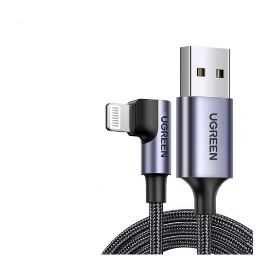 90-Degree USB-A to Lightning Charging Data Cable