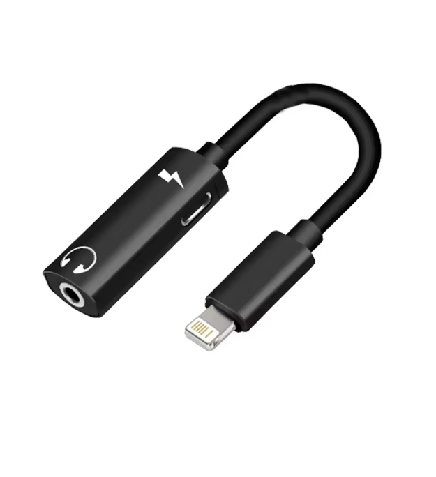 2-in-1 Dual Lightning to 3.5mm Audio Adapter Jack Charging Converter