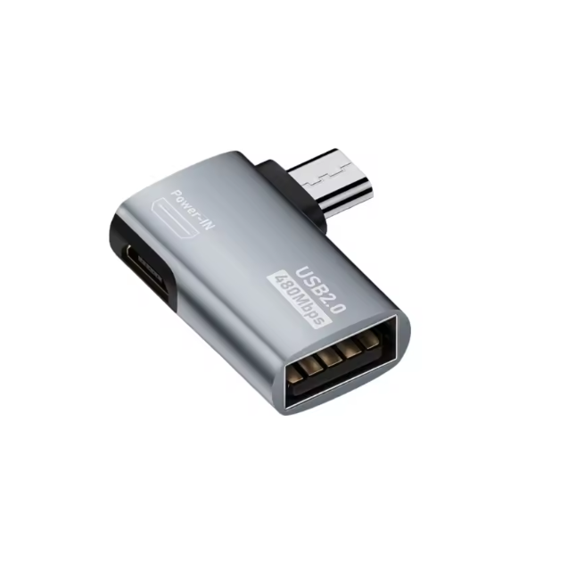 OTG Cable Adapter 4K 90 Degree Left Right Angle