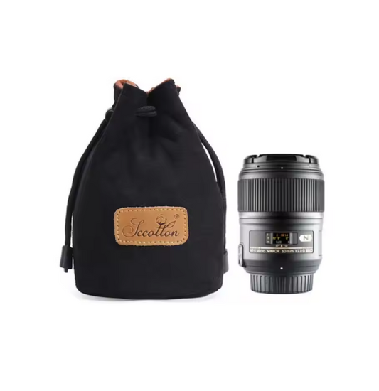 Soft Camera Drawstring Bag