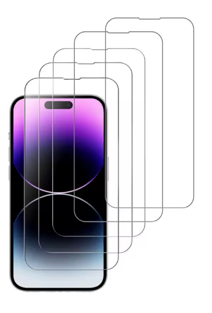 Full Cover Tempered Glass Screen Protector iPhone 14 15 16 Max Plus Pro