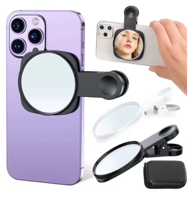 Rear Mobile Phone Mirror Selfie Reflector Clip