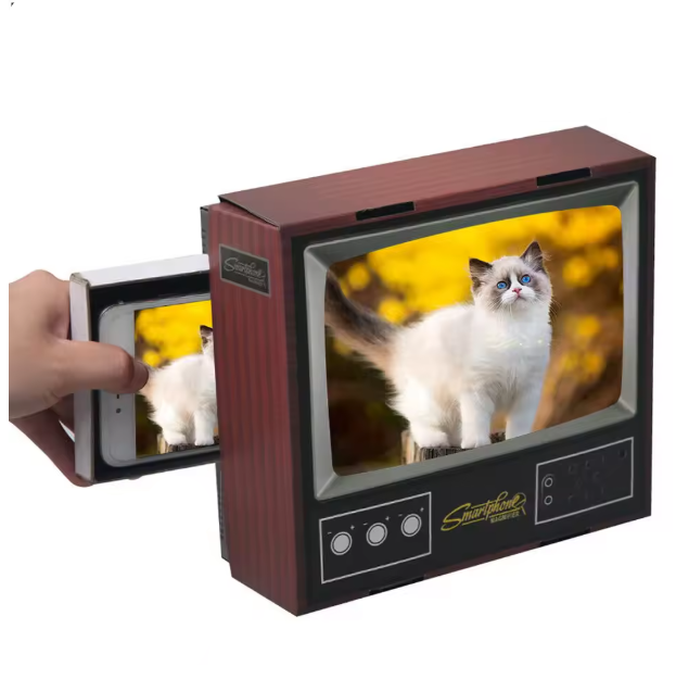 Small Retro TV Style Mobile Phone Screen Magnifier