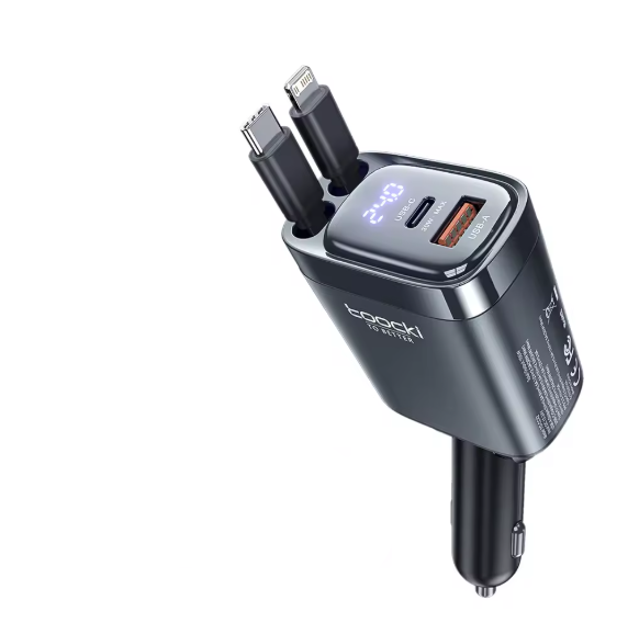 45W Retractable Car Charger