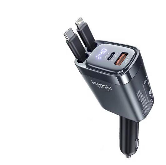45W Retractable Car Charger