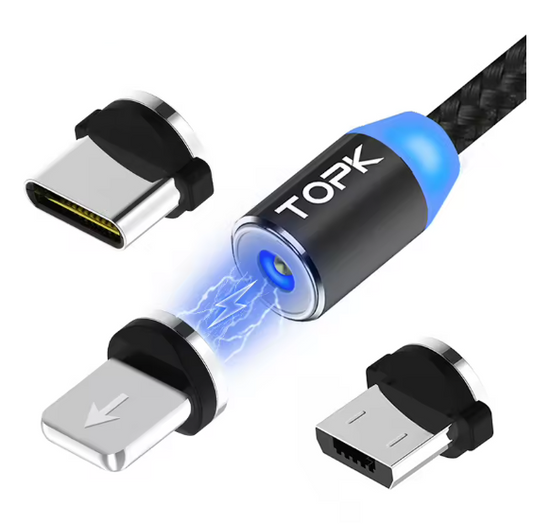3-in-1 LED Magnetic Charging Cable