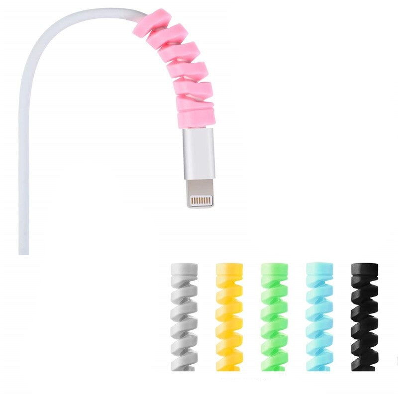 10-Piece Silicone Spiral Cable Protector