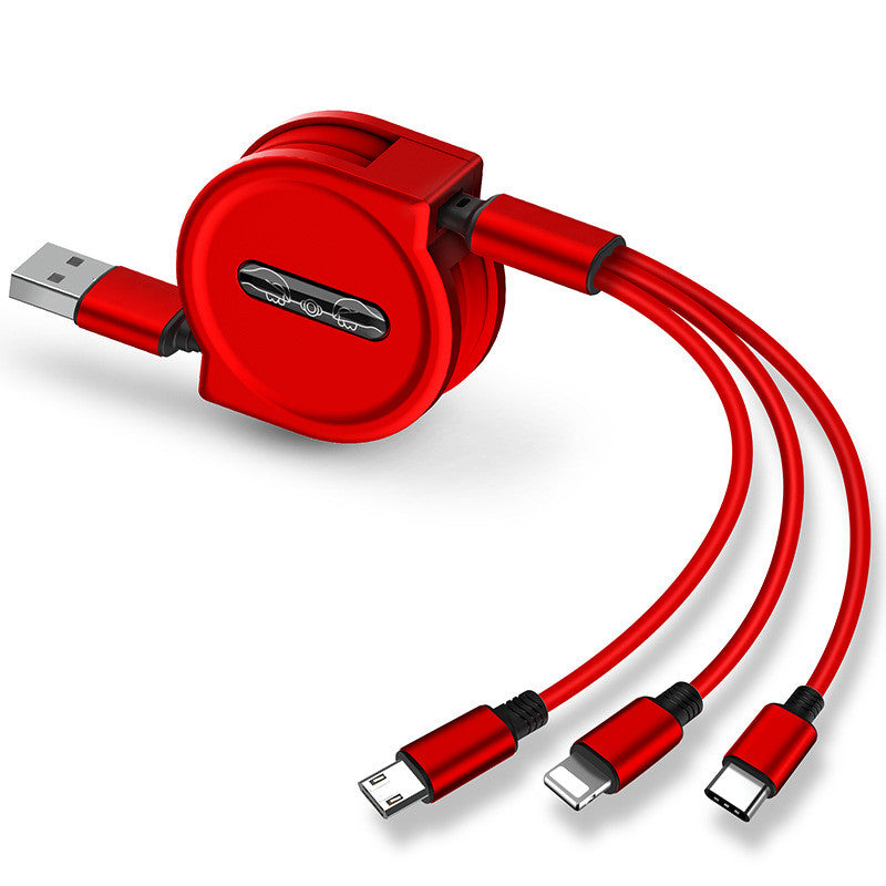 3-in-1 Retractable USB Type-C Charging Cable