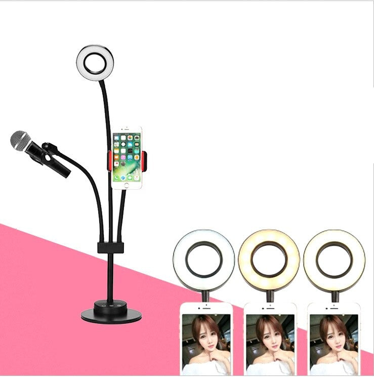 3-in-1 Lazy Bracket Phone Stand Microphone Holder