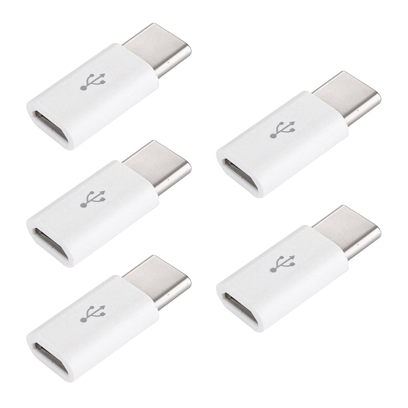 1/5-Piece Micro USB Female to Type-C Male Adapter