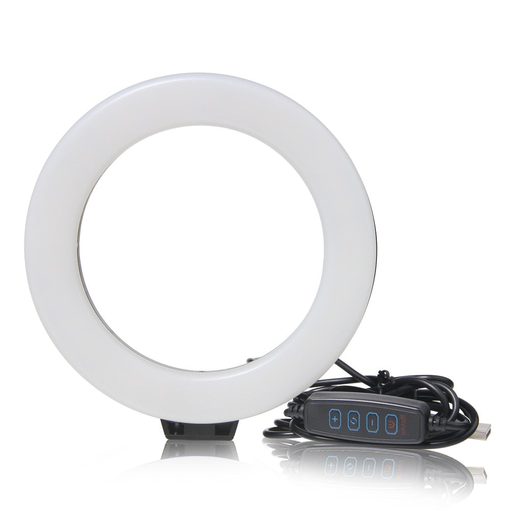 Ring Light Selfie Lamp With Tripod Stand USB Plug