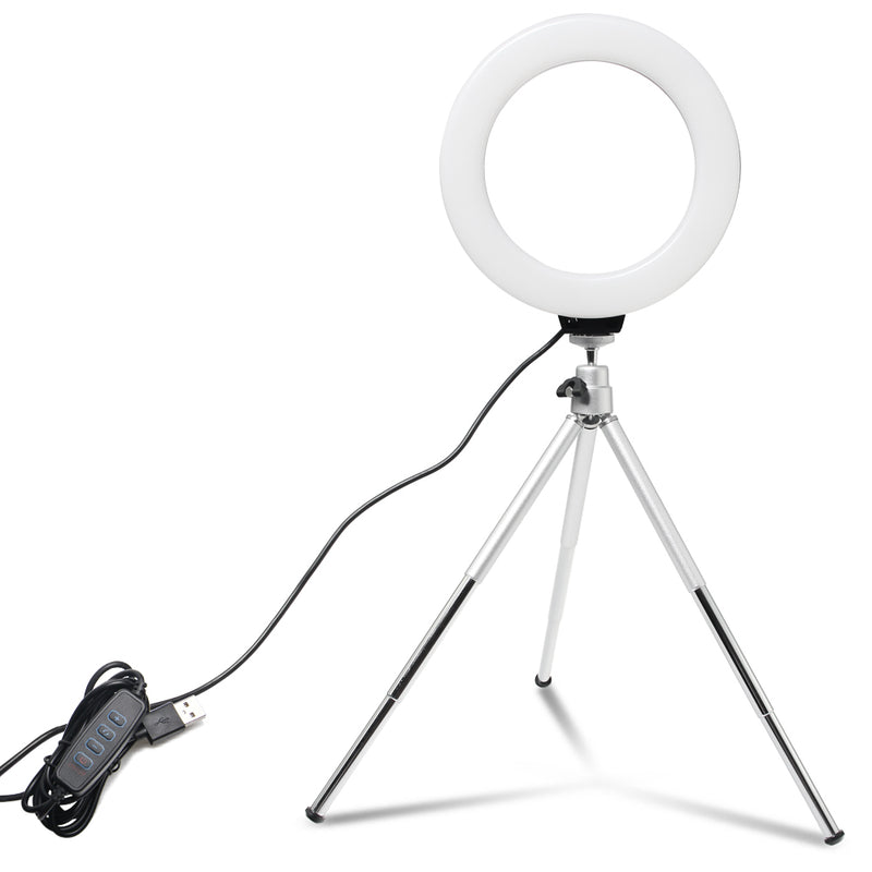 Ring Light Selfie Lamp With Tripod Stand USB Plug