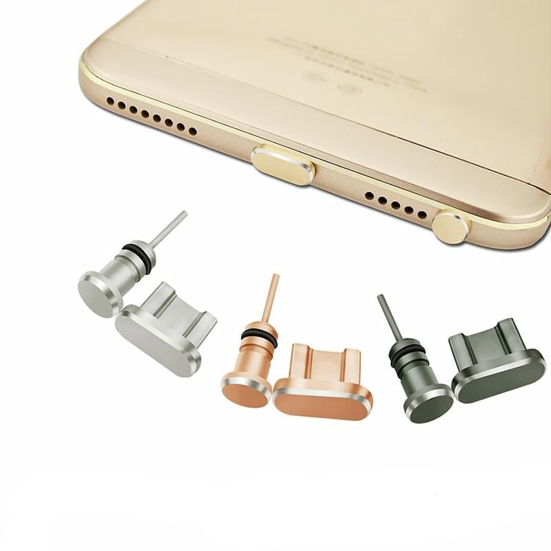 Micro USB Dust Plug 3.5mm Audio Earphone AUX