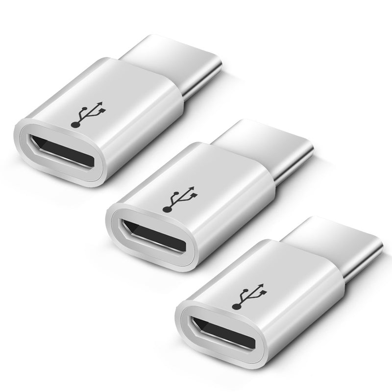 3-Piece Micro USB to Type-C Adapter Converter