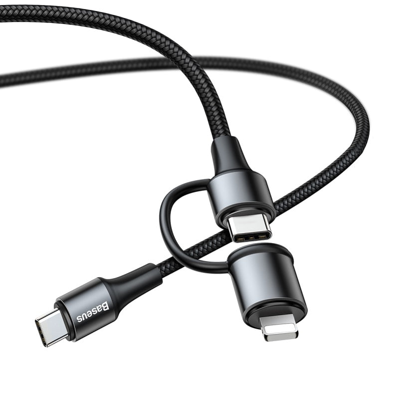 1M 2-in-1 USB Type-C to USB Type-C Cable Quick-Charge