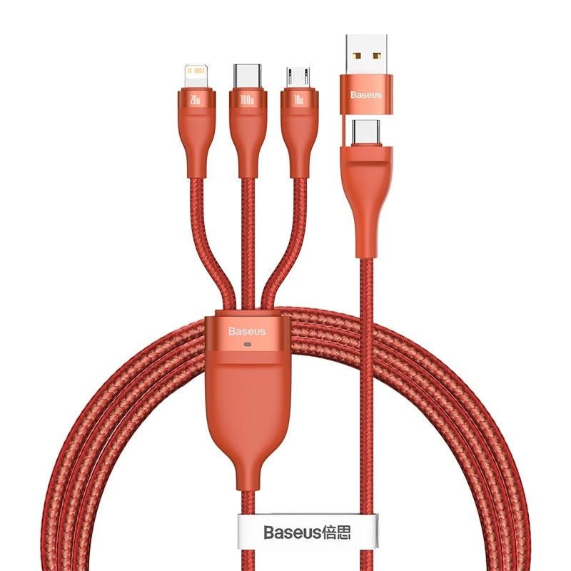 100W 3-in-1 USB-C Cable