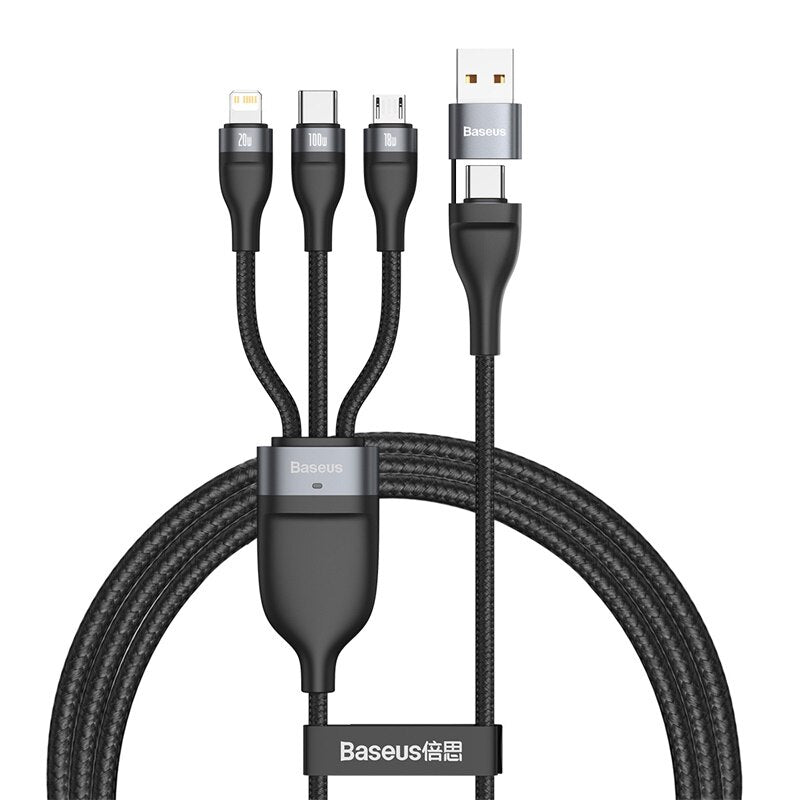 100W 3-in-1 USB Cable for iPhone