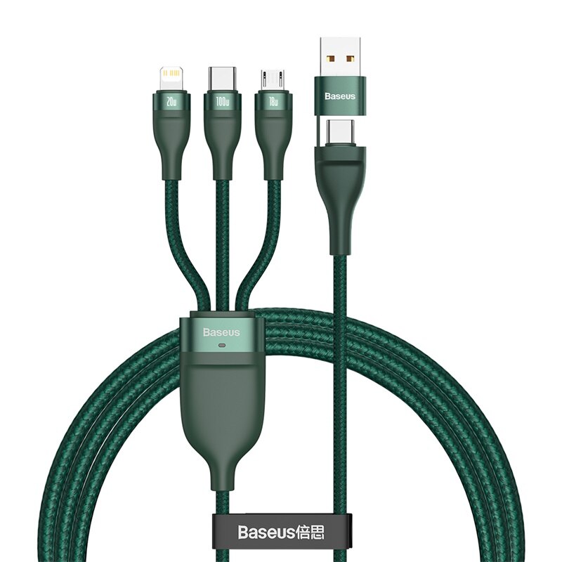 100W 3-in-1 USB Cable for iPhone