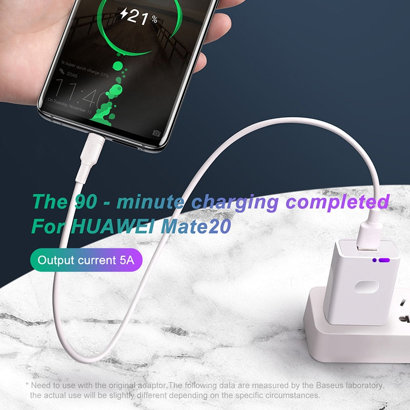 USB Type-C Cable for Huawei P30 Mate 30 Pro