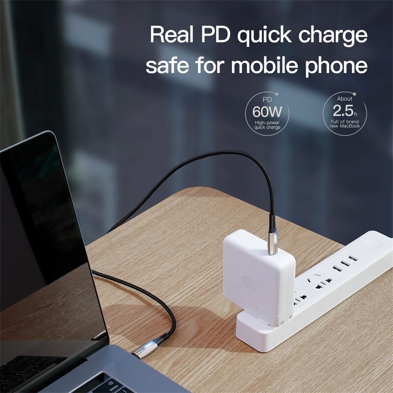 PD 60W USB C to USB Type C Cable for MacBook Pro Xiaomi Mi 9 8 Redmi K20 Pro