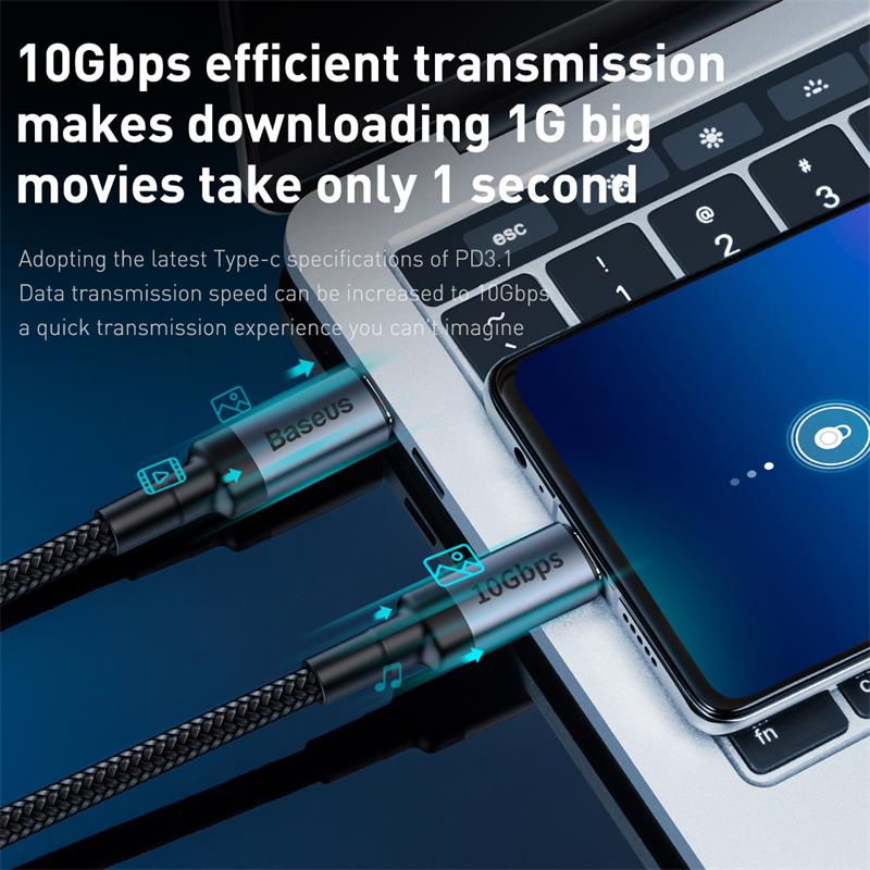 USB 3.1 Type-C to USB C Cable MacBook 100W PD Quick Charge 4.0 3.0 for Samsung Note 10