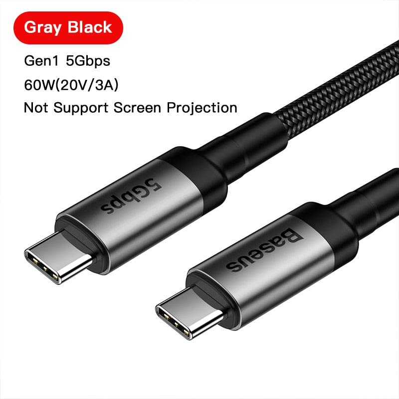 USB 3.1 Type-C to USB C Cable MacBook 100W PD Quick Charge 4.0 3.0 for Samsung Note 10