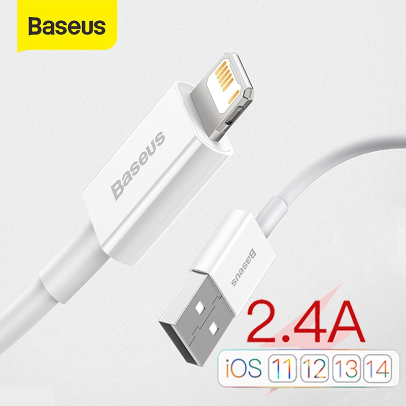 USB Cable iPhone Cable 11 12 Pro Max XS XR X SE 8 7 6 Plus 6s Data Wire Cord Fast Charger