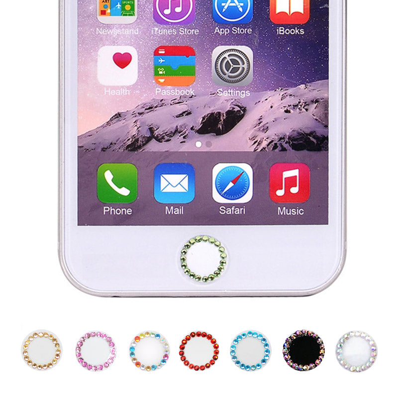 Bling Diamond Home Button Sticker for iPhone